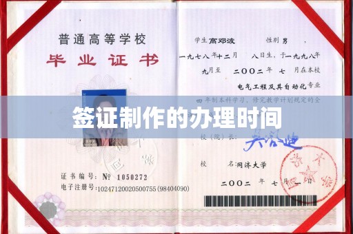 莲都签证制作的办理时间